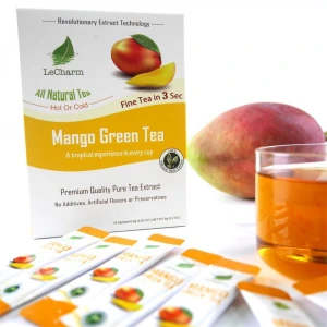 Authentea Fresh Mango Aroma Green Tea Instant Tea Extract Pure Mango Flavored Tea 100% Nature