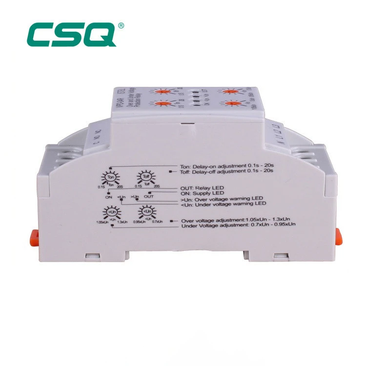 Auto Three phase 220V AC  voltage monitoring relays CE industrial 60 amp  overmunder voltage protection relay wholesale