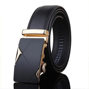 automatic belts ratchet solid print Man for fashion black brown blue