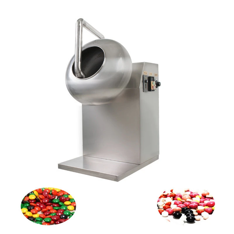 Automatic Pill Almond Nuts Sugar Popcorn Candy Chocolate Coating Pan Machine