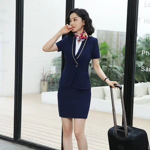 Autumn and winter stewardess uniform professional suit beauty salon skirt work clothes wholesale