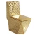 Import B001 eletro-painting gold color ceramic two piece toilet bowl classic style from China