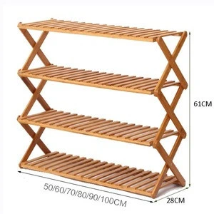Bamboo Creative Simple Shoes Storage Rack(100cm)