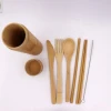 Bamboo Utensils Cutlery Set Reusable Cutlery Travel Set With Case Eco-Friendly Wooden Flatware Set For Kids &amp; Adult