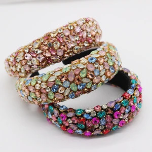 Baroque new style crown girls wedding hair accessories jewelry crystal headband for ladies
