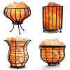 Basket Himalayan Salt Lamps Himalayan salt basket with chunks Complete Package Electric Cord and Bulb Organic Material