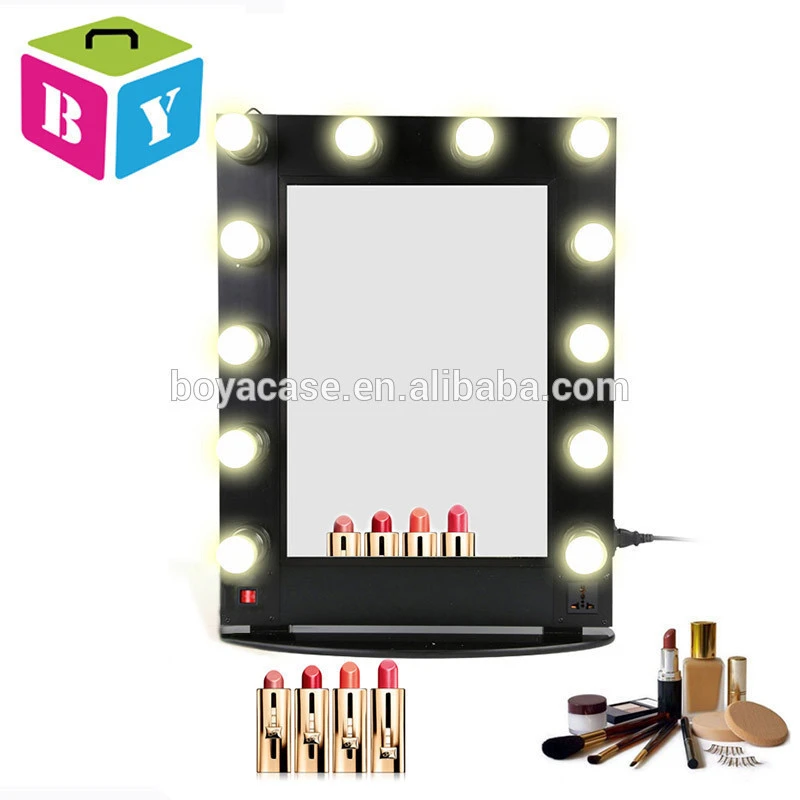 bathroom lighted illuminated vanity wall mounted mirror with incandescent or LED lights