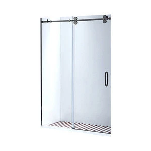 Bathroom sliding shower enclosure barn doors