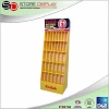 Battery display rack, wall stickers pos cardboard display shelf with cardboard pockets, nail polish floor standing rack display