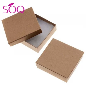 Beadaholique Kraft Brown Square Cardboard Jewelry Boxes Kraft Brown Square Cardboard Jewelry Boxes 3.5 x 3.5 x 1 Inches
