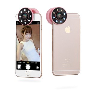 Beauty ring clip lens mobile rechargeable usb led flash selfie camera light