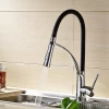 Beishuang all-direction black hose kitchen faucet single handle kitchen sink tap