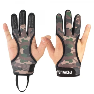 Best Archery Leather Gloves Finger Protector Arm Guards Shooting Hunting Arrow Bow Archery Protective Gear Accessories Gloves