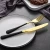 Import Best Seller 1010 Style Black Handle Gold Stainless Steel 18/10 Kitchen Cutlery Flatware Set from China
