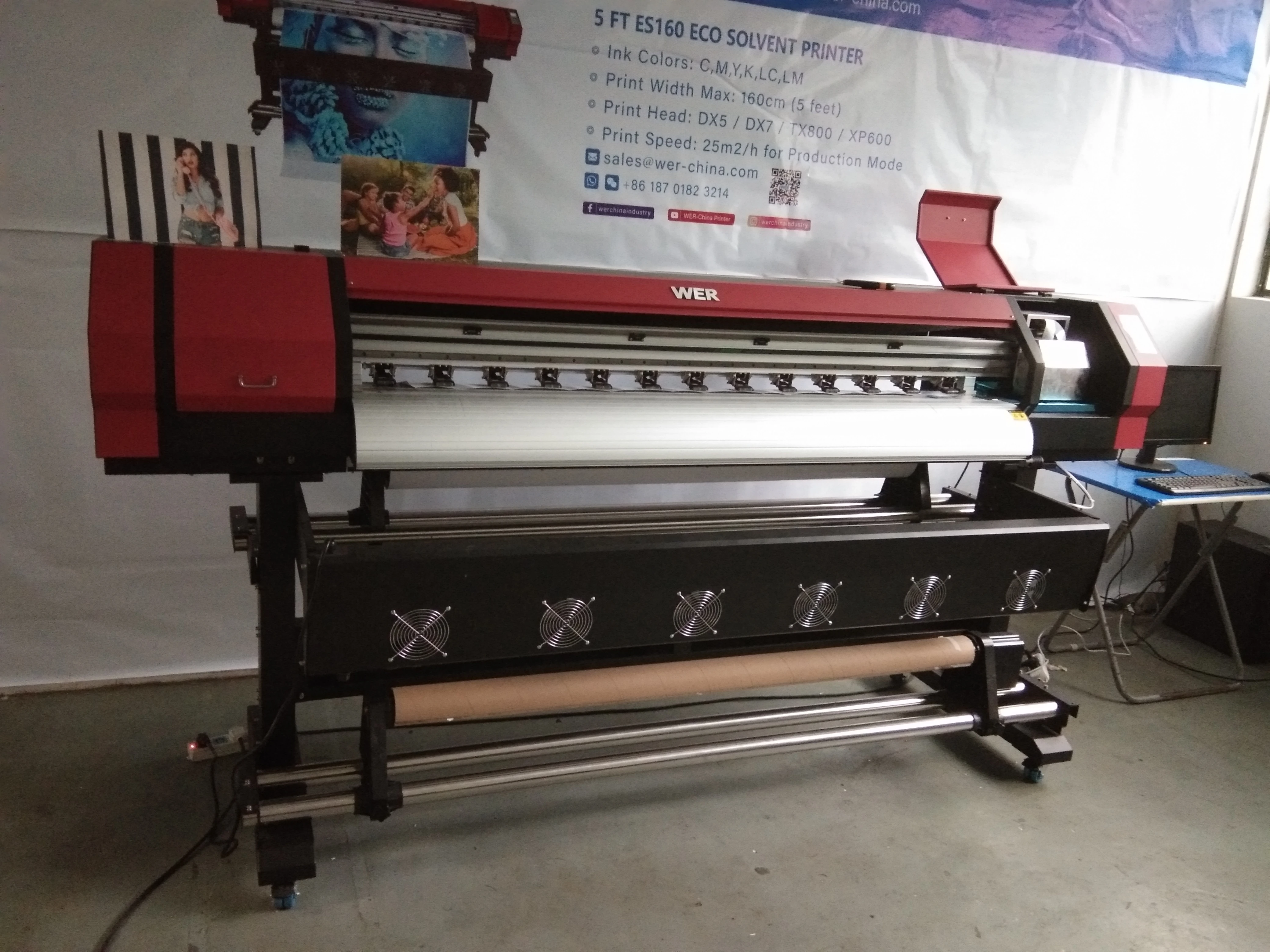 Best selling eco solvent printer with high resolution 1440 dpi 1.8m WER ES1802XP, 1.8 m plotter eco solvent