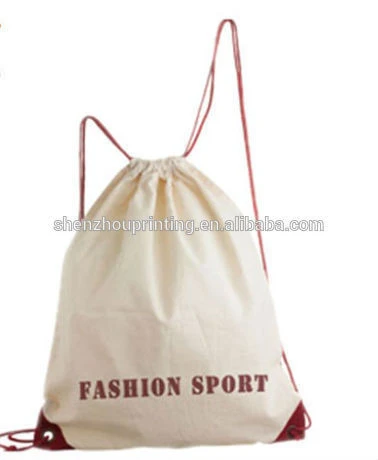 Best selling wholesale custom natural recycled drawstring cotton canvas storage bag
