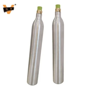 Beverage Use Liquid CO2 Gas Cylinder 0.6L Aluminum Bottle CO2 Gas Cylinder For Soda Machine