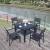 Import Black Aluminum Plastic Wood Chair Set from China