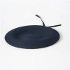 Black customize wool and PU binding military beret