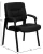Import Black Leather Guest/Reception executive Office Chair with Black Frame Finish For Waiting Room Conference Chair from China