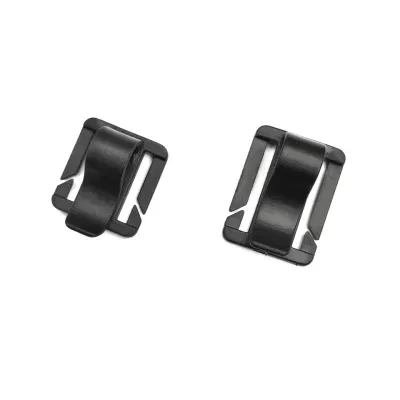 Black Plastic Luggage Accessories Open Adjustment Clip Easy Replacement Duck Beak Clip