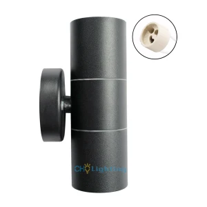 Black Stainless Steel Up Down LED Wall Lamp GU10 IP65 Double UP Down Waterproof Outdoor Wall Light Fixtures