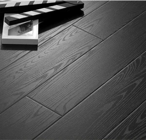 Black U-groove 12mm HDF Wood Laminate Flooring