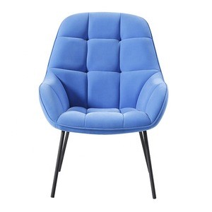 Blue velvet fabric  sofa chairs for living room