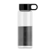 Borosilicate glass water bottle with silicone sleeve