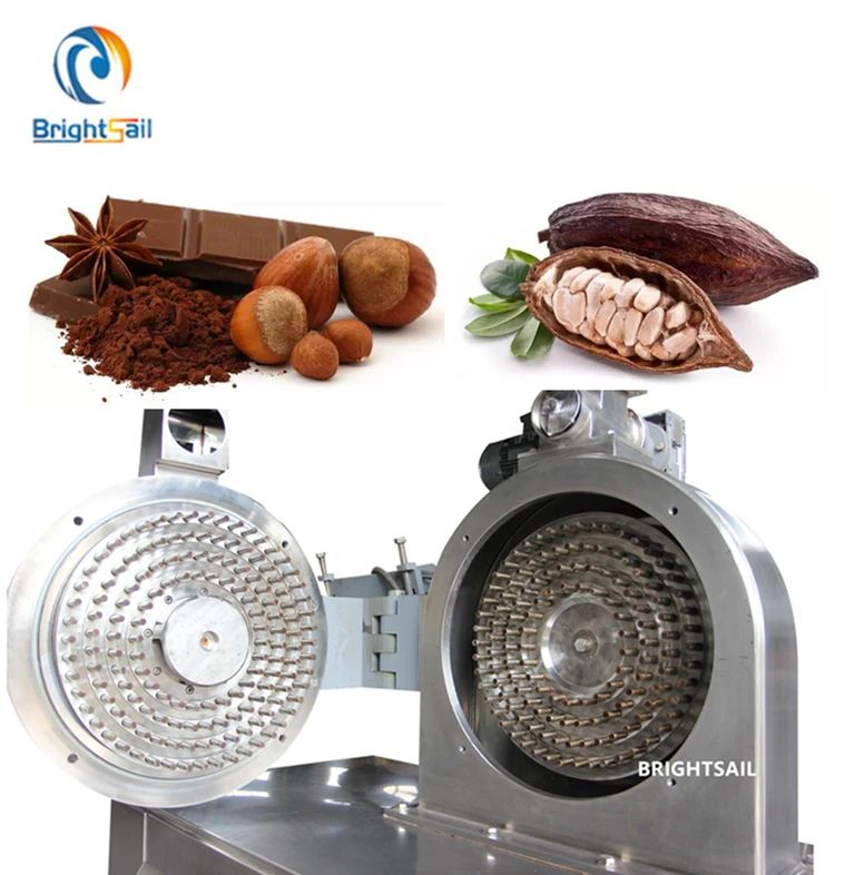 Brightsail cocoa nib and cocoa cake grinding machine for 60-200mesh cocoa powder