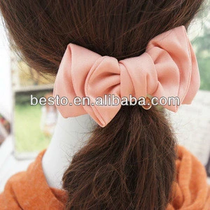 BS 0229 french wholesale hair bow barrette clip using,Korean fabric hair barrette