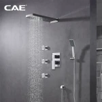 CAE  Waterfall shower wall mounted shower valve Bathroom shower mixer with body jet