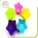 cake tool FDA approved silicone round shape baking cups with pvc box packing baby muffin cup cake mold