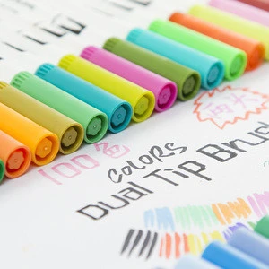 Calligraphy art markers brush dual pens tip water color brush pen set 120 pcs