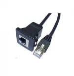 CAT5e RJ45 male to female Flush Mount Socket Faceplate Module Extension Cable (1m)