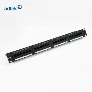 Cat6 24 ports panel rack mount crimping tool patch panel for custom