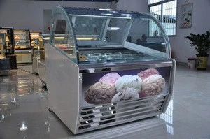 CE Certified display freezer for Gelato ice cream use