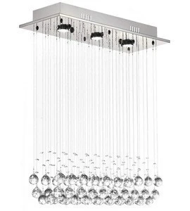 Chandelier Modern K9 Crystal Raindrop Chandelier Lighting Flush mount LED Ceiling Light Fixture Pendant Lamp