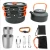 Import Cheap popular camping hiking outdoor cookware Outdoors non-stick picnic travel cooking pot frying pan sets from China