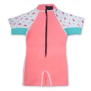 Children Neoprene Thermal Swimsuit Kiddies Suit Salmon Pink Flamingo Kids 2mm Neoprene Wetsuit Baby Wetsuit