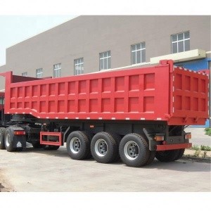 china 3 axle 45 cubic meters sand dump trailer low price sale