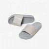 China Cheap Slides Grey Rubber Diamante Slider Women Sandals Rubber Crystal Slipper