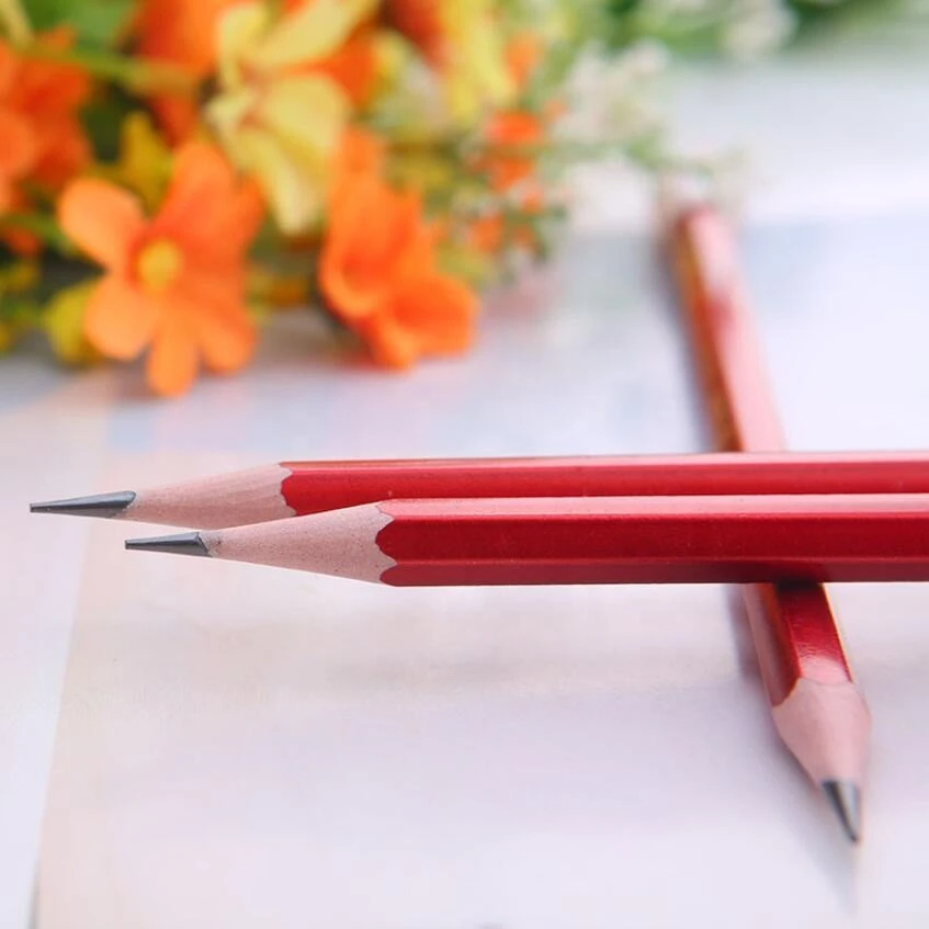 China Factory Cheap Price Red Pencil with Eraser
