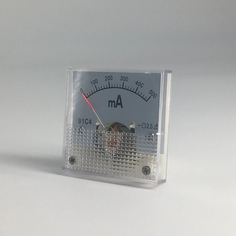 China factory high quality micro analog ammeter 4.4*4.4cm mini panel meter for solar fence guard