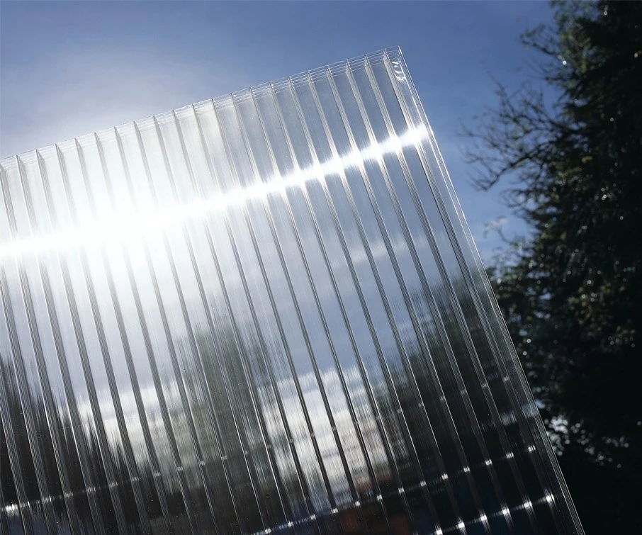 China Factory Supplier Hangmei Polycarbonate Four Wall Sheet Clear Hollow  Roof Transparent Fiberglass Skylight Panel