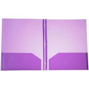 China high quality manufacturer office product A4 size plastic 2 pockets file folder