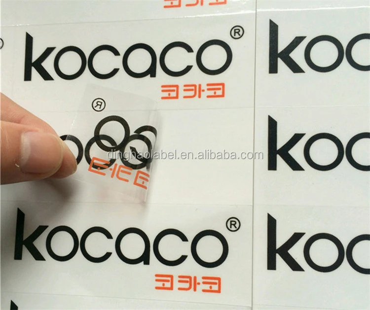 China Labels Printing Label Self Adhesive Custom Logo Icon Clear Sticker Transparent Text Stickers