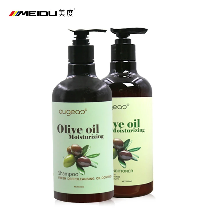 China meidu wholesale manufacture  private label oliver oil best sulfate free natural hair shampoo and conditioner