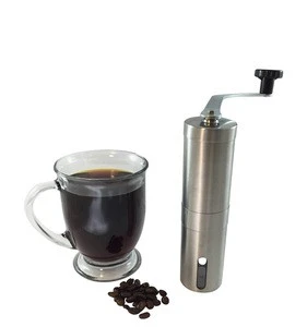 China Stainless Steel Manual spice and portable coffee grind with Ceramic parts Burr Hand Crank coffee grinder
