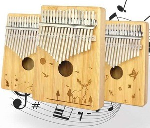 China supplier 17 Key Bamboo Kalimba  Sanza Finger Thumb Keyboard Marimba Wood Musical Instrument
